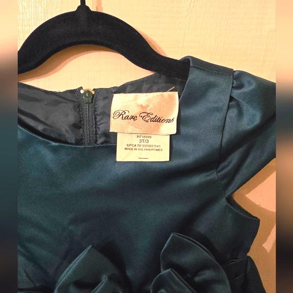 Toddler Girl's Rare Editions Teal Dress Size 3T - Picture 3 of 3